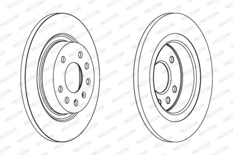 Диск тормозной CADILLAC BLS, FIAT CROMA, OPEL VECTRA, FERODO (DDF1288C)
