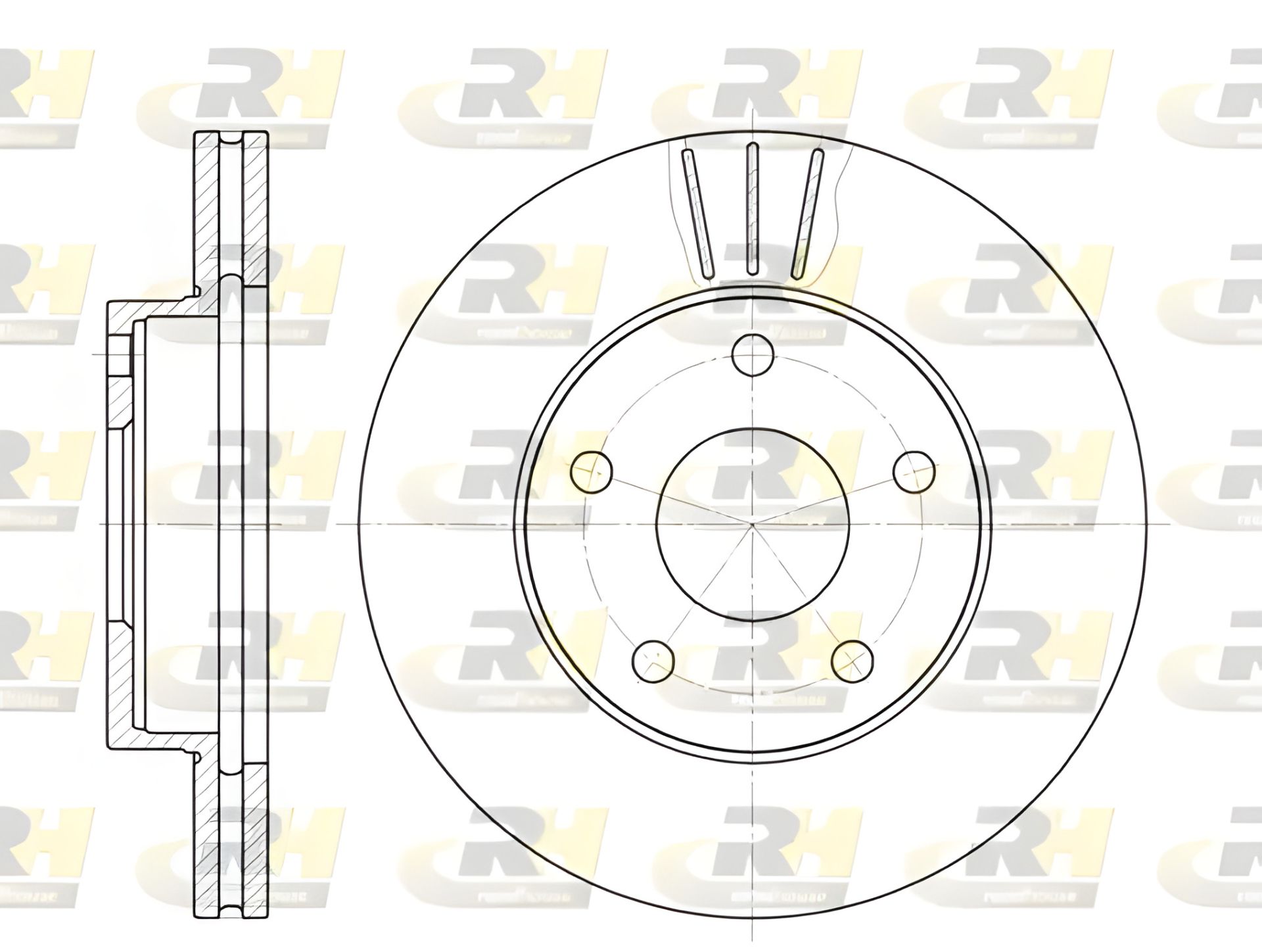 Гальмівний диск для FORD SCORPIO, ROAD HOUSE (621410) Гальмівний диск для FORD SCORPIO, ROAD HOUSE (621410)