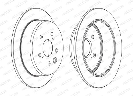 Тормозной диск для TOYOTA MARK, LEXUS IS, TOYOTA CROWN, FERODO (DDF1815C)