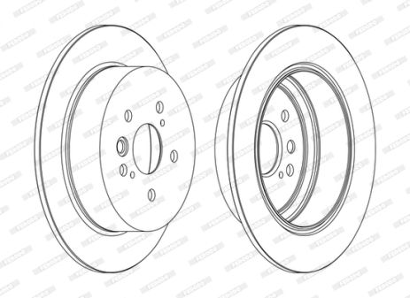 Диск тормозной TOYOTA RAV, FERODO (DDF1486C)