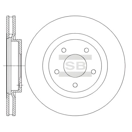 Гальмівний диск для NISSAN X-TRAIL, SANGSIN (SD4240) Гальмівний диск для NISSAN X-TRAIL, SANGSIN (SD4240)