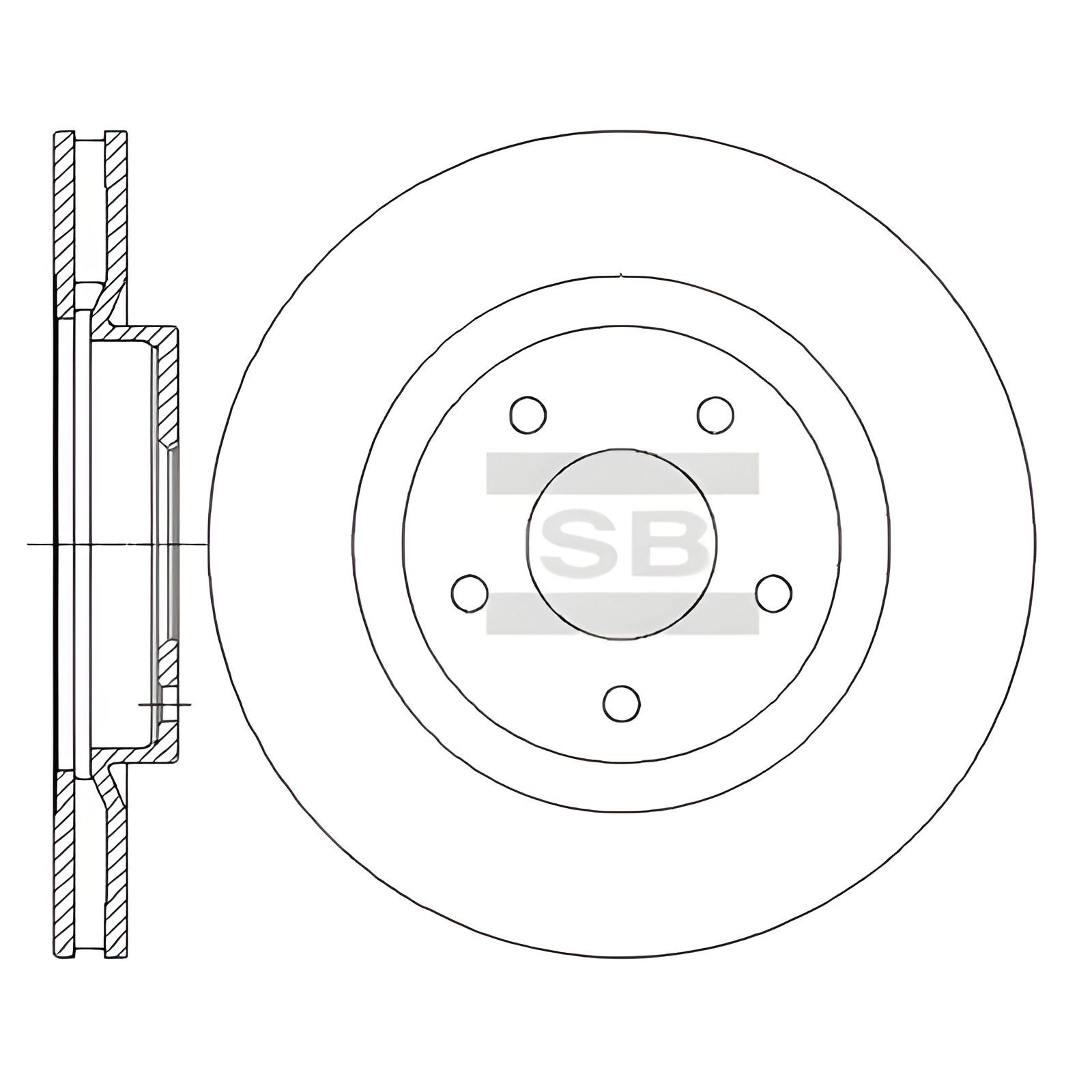 Гальмівний диск для NISSAN X-TRAIL, SANGSIN (SD4240) Гальмівний диск для NISSAN X-TRAIL, SANGSIN (SD4240)