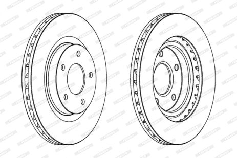 Диск гальмівний MITSUBISHI ASX, CHRYSLER 200, DODGE CALIBER, FERODO (DDF1624)