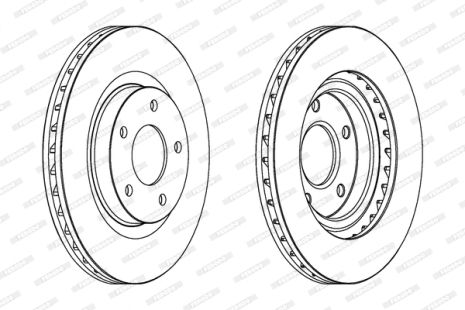 Диск гальмівний MITSUBISHI ASX, CHRYSLER 200, DODGE CALIBER, FERODO (DDF1624)