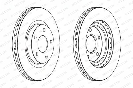 Тормозной диск MITSUBISHI ASX, CHRYSLER 200, DODGE CALIBER, FERODO (DDF1624)