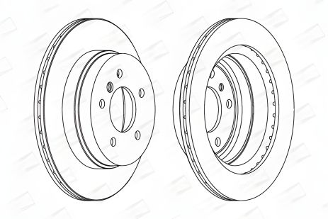 Диск тормозной BMW 1, BMW X1, BMW 3, CHAMPION (562442CH)