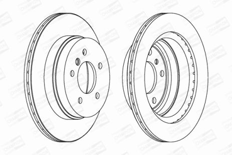 Диск тормозной BMW 1, BMW X1, BMW 3, CHAMPION (562442CH)