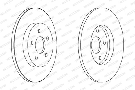Диск тормозной FORD MONDEO, JAGUAR X-TYPE, JAGUAR S-TYPE, FERODO (DDF1126C)