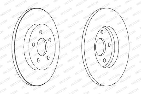 Диск тормозной FORD MONDEO, JAGUAR X-TYPE, JAGUAR S-TYPE, FERODO (DDF1126C)