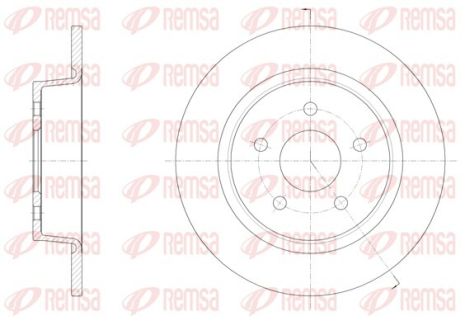 Диск гальмівний FORD TRANSIT, FORD TOURNEO, FORD KUGA, REMSA (6145900)