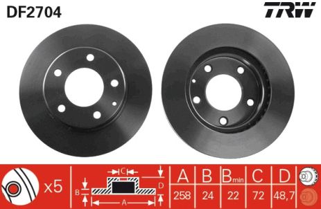ΠΠΈΡΠΊ Π³Π°Π»ΡΠΌΡΠ²Π½ΠΈΠΉ HAIMA (FAW), EUNOS 500, FORD ASIA, TRW (DF2704) ΠΠΈΡΠΊ Π³Π°Π»ΡΠΌΡΠ²Π½ΠΈΠΉ HAIMA (FAW), EUNOS 500, FORD ASIA, TRW (DF2704)
