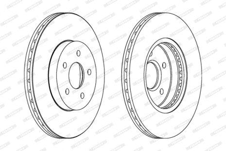 Диск гальмівний FORD (CHANGAN), JAGUAR X-TYPE, FORD MONDEO, FERODO (DDF1125)