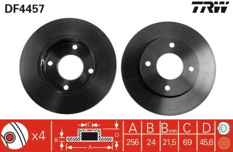 ΠΠΈΡΠΊ ΡΠΎΡΠΌΠΎΠ·Π½ΠΎΠΉ HAIMA (FAW), MITSUBISHI COLT, SMART FORFOUR, TRW (DF4457) ΠΠΈΡΠΊ ΡΠΎΡΠΌΠΎΠ·Π½ΠΎΠΉ HAIMA (FAW), MITSUBISHI COLT, SMART FORFOUR, TRW (DF4457)