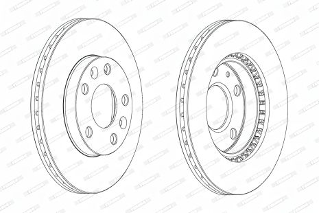 Гальмівний диск RENAULT DUSTER, DACIA DUSTER, RENAULT KAPTUR, FERODO (DDF2078C)