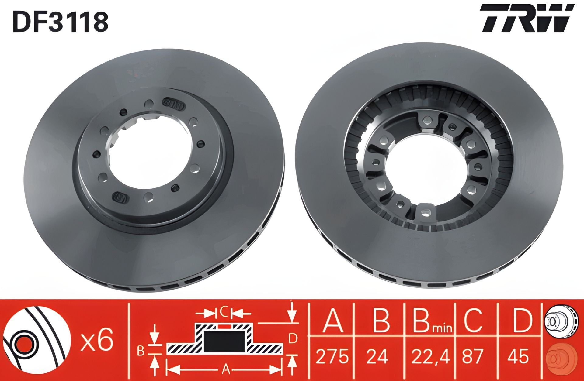 Гальмівний диск HEIJINGANG CHANGFENG, L200 MITSUBISHI, PAJERO MITSUBISHI, TRW (DF3118) Гальмівний диск HEIJINGANG CHANGFENG, L200 MITSUBISHI, PAJERO MITSUBISHI, TRW (DF3118)
