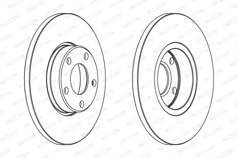 Гальмівний диск AUDI A6, AUDI A4, AUDI 100, FERODO (DDF324)