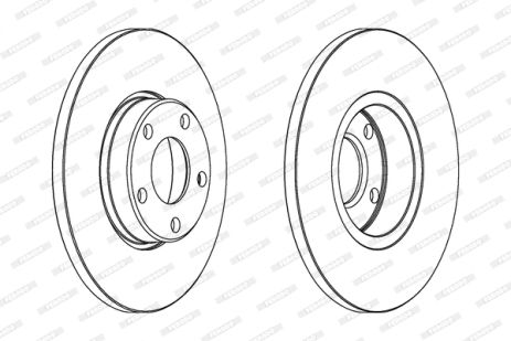 Диск гальмівний AUDI A6, AUDI A4, AUDI 100, FERODO (DDF324)
