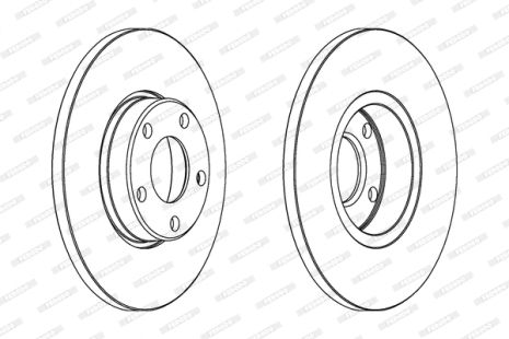 Диск гальмівний AUDI A6, AUDI A4, AUDI 100, FERODO (DDF324)
