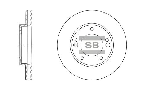 Гальмівний диск KIA SORENTO, SANGSIN (SD2026)