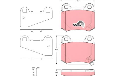 Комплект гальмівних колодок для MITSUBISHI LANCER, NISSAN 350, TRW (GDB3350) Комплект гальмівних колодок для MITSUBISHI LANCER, NISSAN 350, TRW (GDB3350)