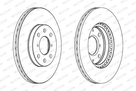 Диск гальмівний OPEL AGILA, OPEL AGILA, FERODO (DDF1520C)