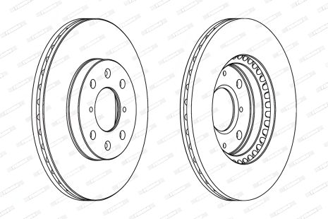Диск гальмівний OPEL AGILA, OPEL AGILA, FERODO (DDF1520C) - Гальмівний диск