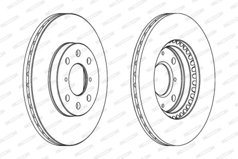 Диск тормозной OPEL AGILA, OPEL AGILA, FERODO (DDF1520C)