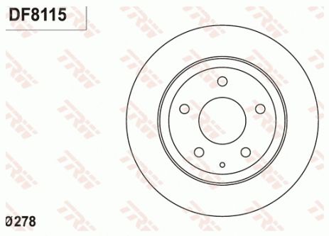 Диск гальмівний MAZDA (FAW), MAZDA 6, TRW (DF8115)
