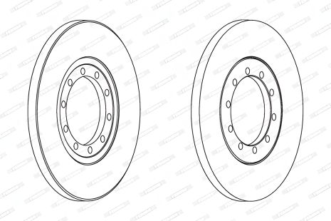 Гальмівний диск для FORD TRANSIT, FERODO (DDF1537) Гальмівний диск для FORD TRANSIT, FERODO (DDF1537)