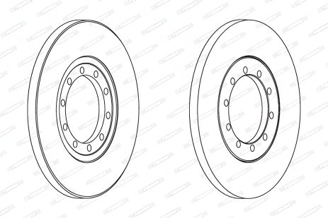 Диск тормозной для FORD TRANSIT, FERODO (DDF1537) Диск тормозной для FORD TRANSIT, FERODO (DDF1537)