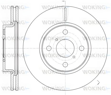 Гальмівний диск DAIHATSU CHARADE, TOYOTA YARIS, WOKING (D6116910) Гальмівний диск DAIHATSU CHARADE, TOYOTA YARIS, WOKING (D6116910)