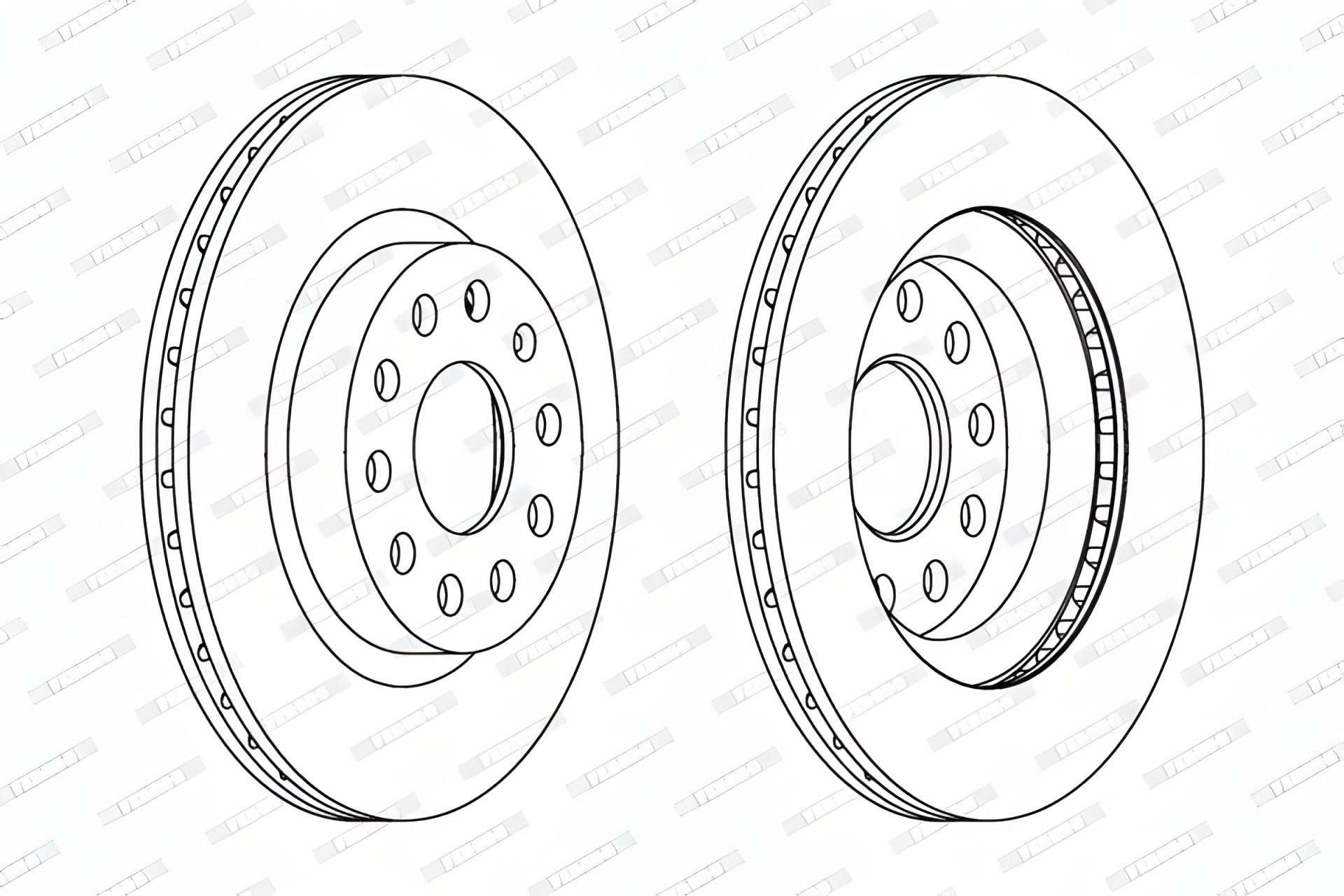 Гальмівний диск VW GOLF, SKODA YETI, SEAT ALTEA, FERODO (DDF1223C) Гальмівний диск VW GOLF, SKODA YETI, SEAT ALTEA, FERODO (DDF1223C)