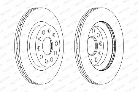 Гальмівний диск VW GOLF, SKODA YETI, SEAT ALTEA, FERODO (DDF1223C) Гальмівний диск VW GOLF, SKODA YETI, SEAT ALTEA, FERODO (DDF1223C)