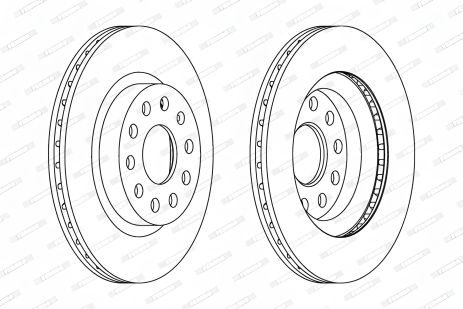 Гальмівний диск VW GOLF, SKODA YETI, SEAT ALTEA, FERODO (DDF1223C) Гальмівний диск VW GOLF, SKODA YETI, SEAT ALTEA, FERODO (DDF1223C)