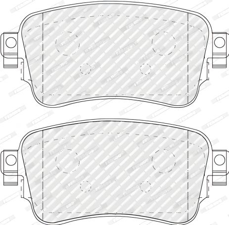 Тормозные колодки комплект для PEUGEOT EXPERT, CITROËN JUMPY, FERODO (FVR5120)