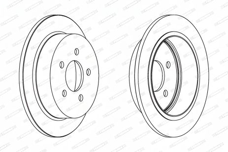 Гальмівний диск JEEP GRAND CHEROKEE, FERODO (DDF1186)