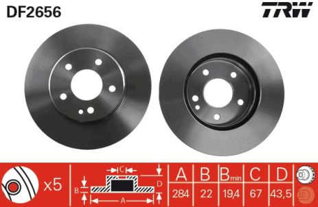ΠΠΈΡΠΊ Π³Π°Π»ΡΠΌΡΠ²Π½ΠΈΠΉ MERCEDES-BENZ C-CLASS, TRW (DF2656) ΠΠΈΡΠΊ Π³Π°Π»ΡΠΌΡΠ²Π½ΠΈΠΉ MERCEDES-BENZ C-CLASS, TRW (DF2656)