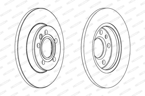 Диск тормозной VW TRANSPORTER, FERODO (DDF1012C)