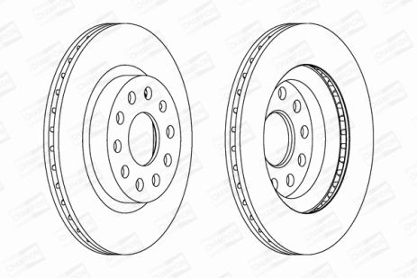 Диск тормозной SKODA YETI, SEAT ALTEA, VW GOLF, CHAMPION (562237CH)