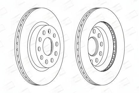 Гальмівний диск для SKODA YETI, SEAT ALTEA, CHAMPION (562237CH)