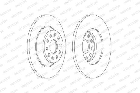 Диск тормозной SKODA SUPERB, AUDI Q3, SEAT ALHAMBRA, FERODO (DDF2506C)