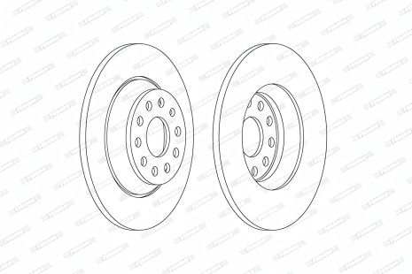 Гальмівний диск SKODA SUPERB, AUDI Q3, SEAT ALHAMBRA, FERODO (DDF2506C)