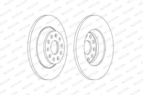 Диск гальмівний SKODA SUPERB, AUDI Q3, SEAT ALHAMBRA, FERODO (DDF2506C)