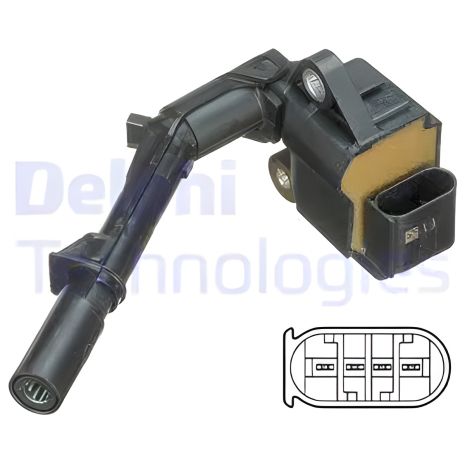 Катушка зажигания INFINITI Q60, MB C-CLASS, MB GLE, DELPHI (GN1069012B1) Катушка зажигания INFINITI Q60, MB C-CLASS, MB GLE, DELPHI (GN1069012B1)