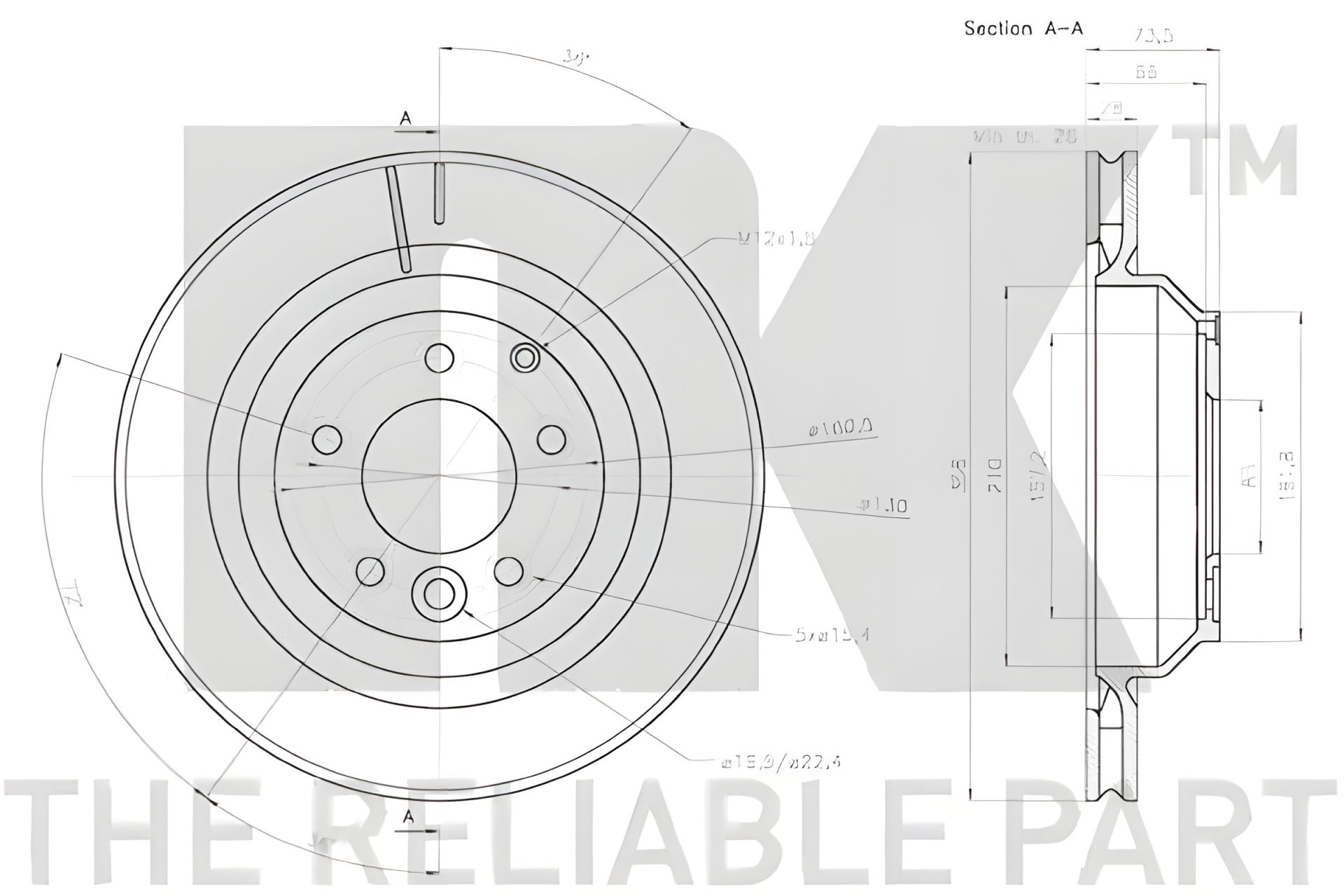 Гальмівний диск AUDI Q7, VW TOUAREG, PORSCHE CAYENNE, NK (3147138) Гальмівний диск AUDI Q7, VW TOUAREG, PORSCHE CAYENNE, NK (3147138)