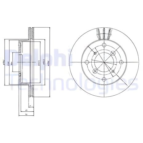 Диск гальмівний SUBARU JUSTY, SUZUKI CAPPUCINO, SUZUKI ALTO, DELPHI (BG2645) Диск гальмівний SUBARU JUSTY, SUZUKI CAPPUCINO, SUZUKI ALTO, DELPHI (BG2645)