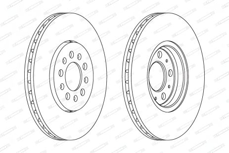 Тормозной диск для VW, SEAT TOLEDO, SKODA FABIA, FERODO (DDF1221)