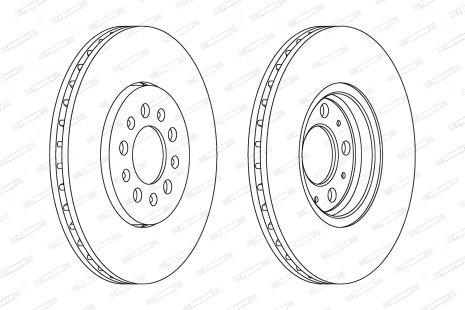 Тормозной диск для VW, SEAT TOLEDO, SKODA FABIA, FERODO (DDF1221)