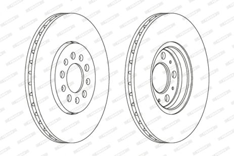 Диск гальмівний VW, SEAT TOLEDO, SKODA FABIA, FERODO (DDF1221)