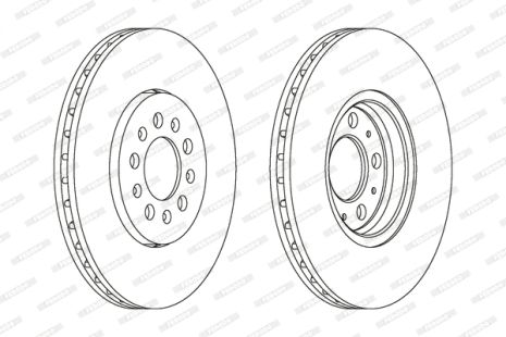 Диск гальмівний VW, SEAT TOLEDO, SKODA FABIA, FERODO (DDF1221)